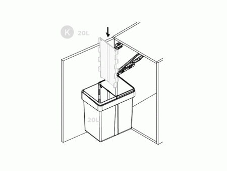 Ведро для мусора 20л H=369 Фирмакс FRM7565.20