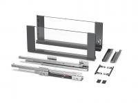 Ящик Slim Glass стеклянный 199*500 мм графит, Nuovo, 05B.01.018