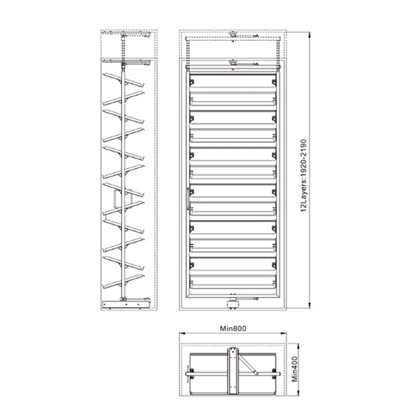 Стойка для обуви 360* вращ. 12-ти ур. 800мм Unihopper 10965