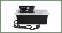 Встраиваемый удлинитель, 1 гнездо, 1USB, 1 type C, беспров. зарядка, серый SBT-1UCWT-80