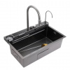 Мойка LUXE 750х450х230 KROME Black (2 коробки)