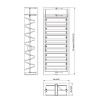Стойка для обуви 360* вращ. 12-ти ур. 800мм Unihopper 10965