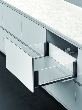 Ящик Slim Glass стеклянный 167*500 мм графит, Nuovo, 05B.01.018