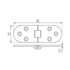Петля секретерная L80*  W30 7917