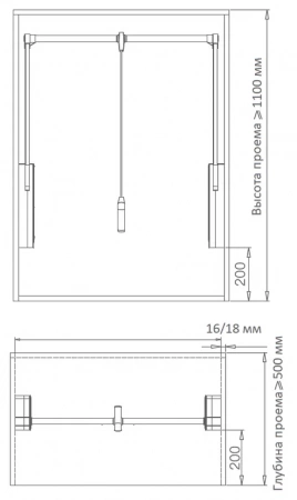 Лифт Пантограф 764- 964мм FIRMAX FRM5811.764.01