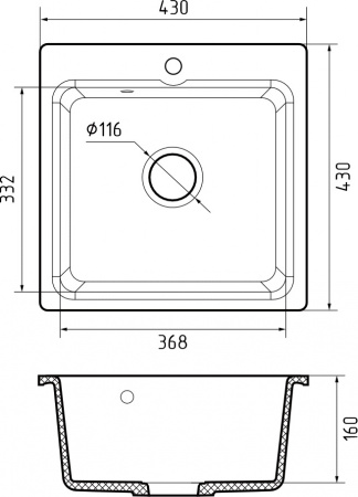 Мойка SMART 430 , цвет 430 белый (без сифона)