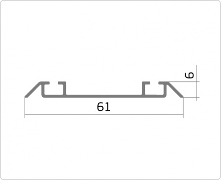 Купе рельса низ Черный 6м TA-03